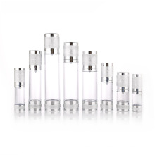 10ml 15ml 20ml 30ml 50ml 80ml 100ml 120ml cosmetic plastic silver color cream airless bottle